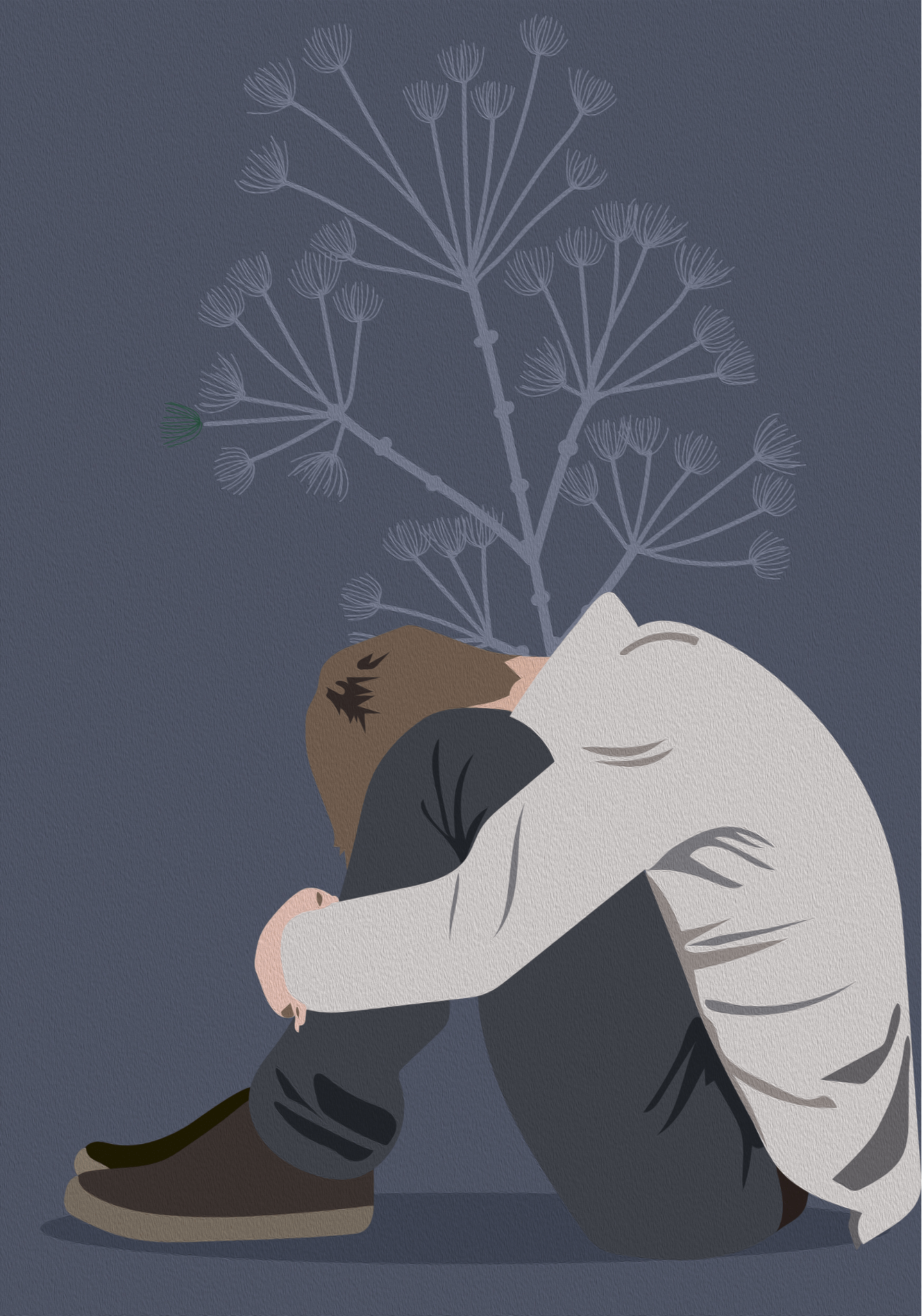 Personne épuisée au bureau, illustrant le surmenage