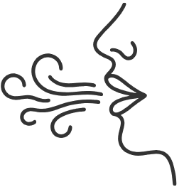Illustration d'une respiration plus fluide après l'arrêt du tabac, grâce à l'amélioration progressive des capacités respiratoires.